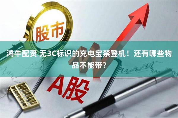 鸿牛配资 无3C标识的充电宝禁登机！还有哪些物品不能带？